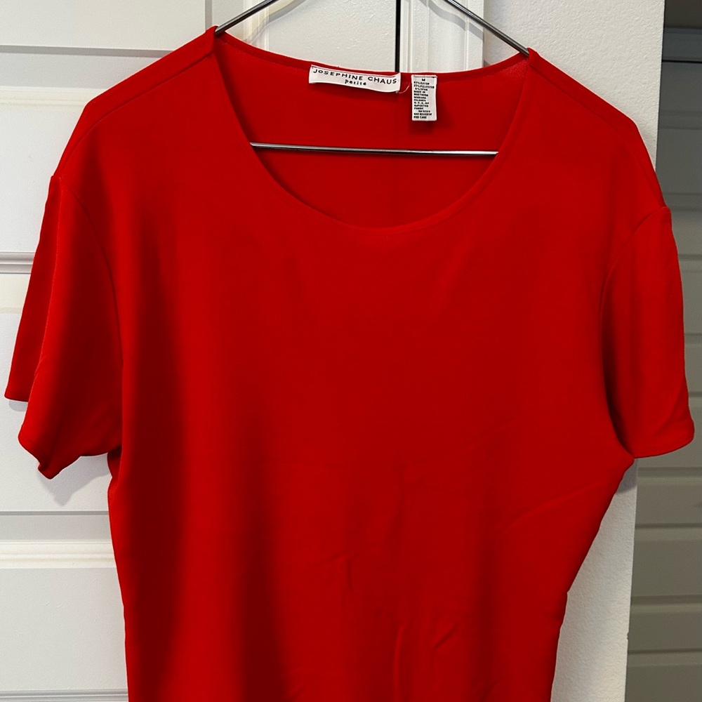Josephine Chaus Red Short Sleeve Top